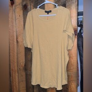 Women's Mustard Short Sleeve Top